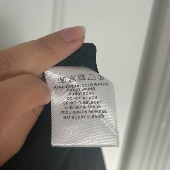 Meshki Rachel Crepe Bandeau Thigh Split Mini Dress - Black size medium NWT - Picture 11 of 11